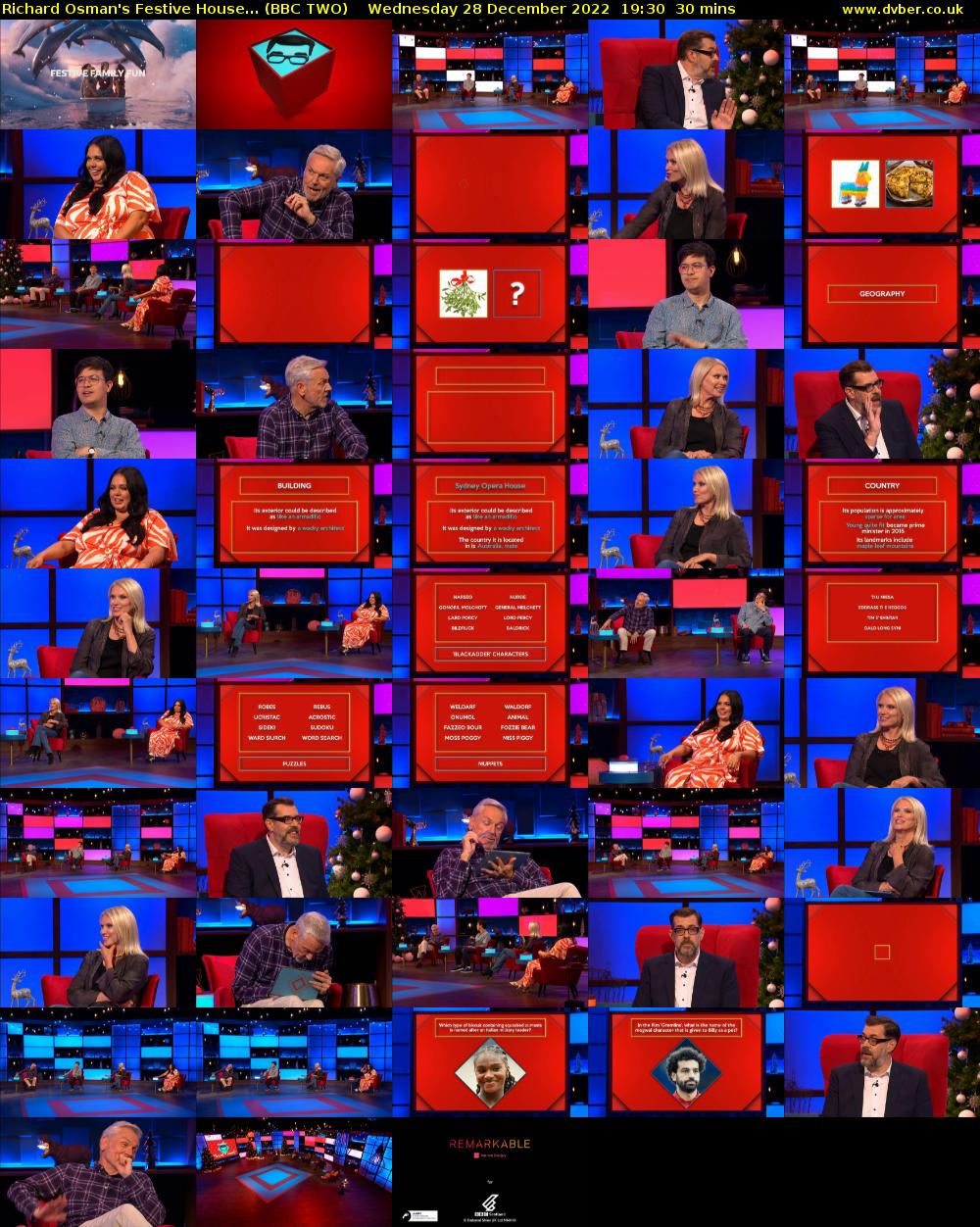 Richard Osman's Festive House... (BBC TWO) Wednesday 28 December 2022 19:30 - 20:00
