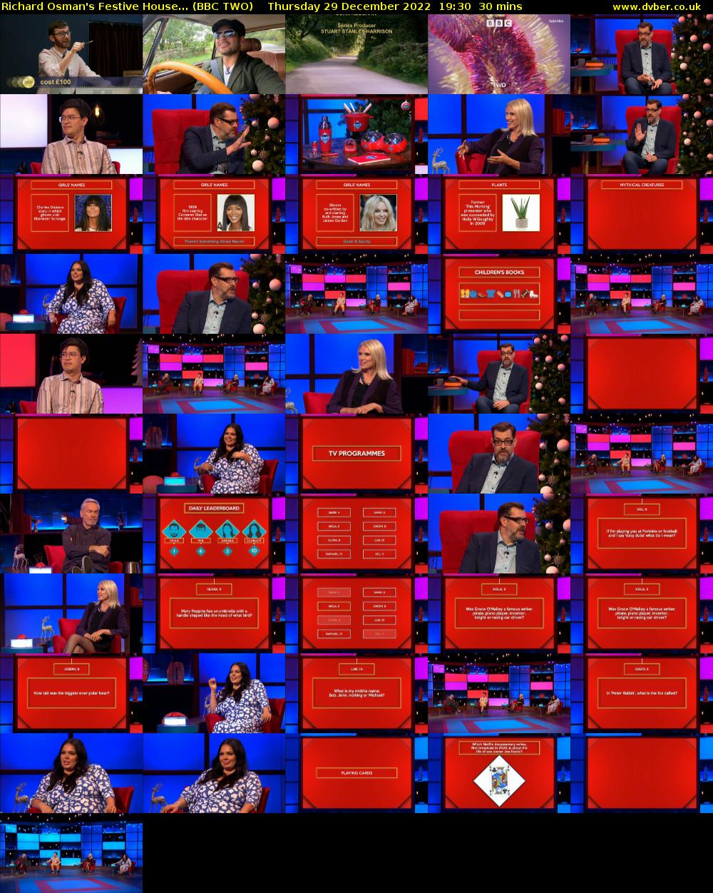 Richard Osman's Festive House... (BBC TWO) Thursday 29 December 2022 19:30 - 20:00