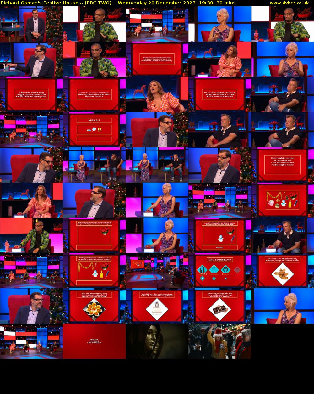 Richard Osman's Festive House... (BBC TWO) Wednesday 20 December 2023 19:30 - 20:00