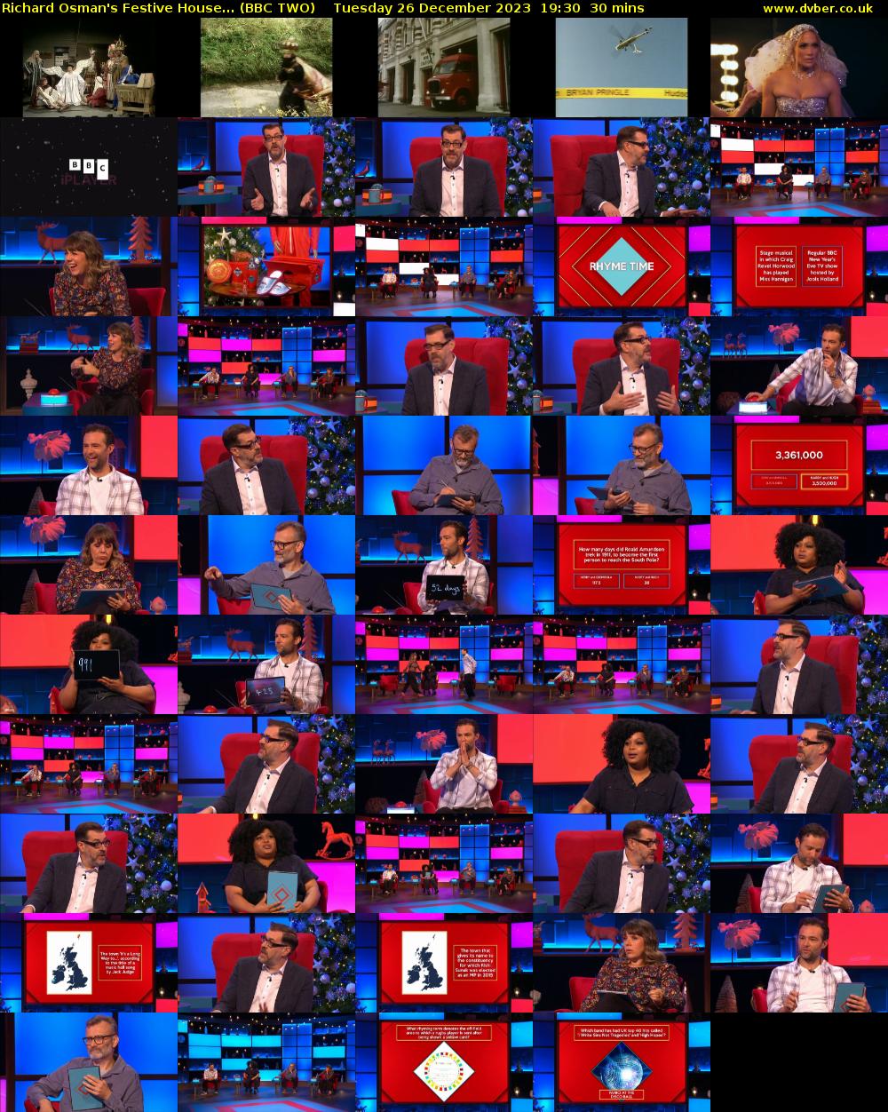 Richard Osman's Festive House... (BBC TWO) Tuesday 26 December 2023 19:30 - 20:00