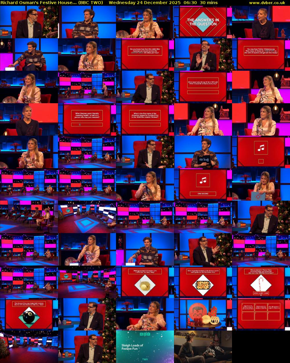 Richard Osman's Festive House... (BBC TWO) Wednesday 24 December 2025 06:30 - 07:00