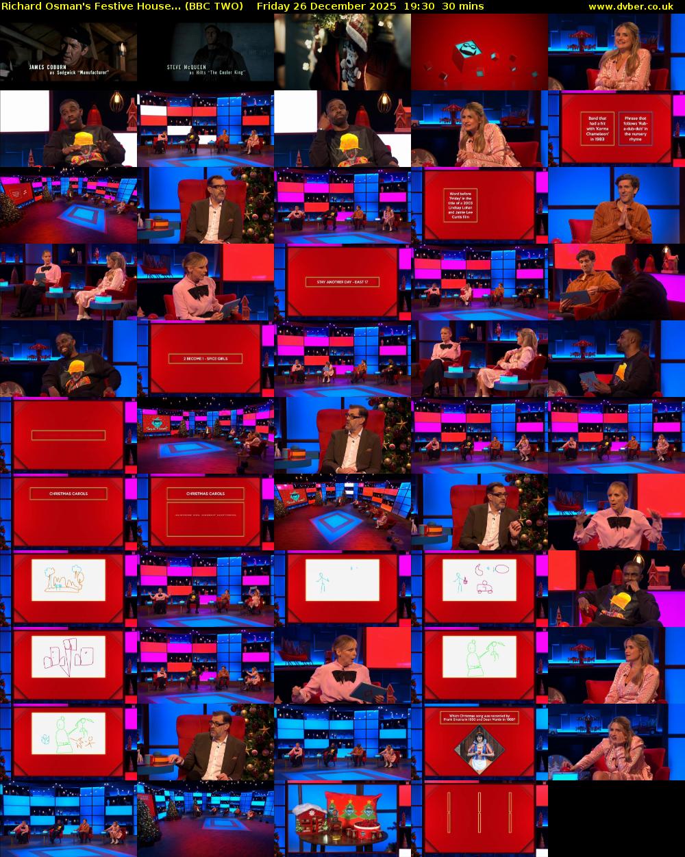 Richard Osman's Festive House... (BBC TWO) Friday 26 December 2025 19:30 - 20:00
