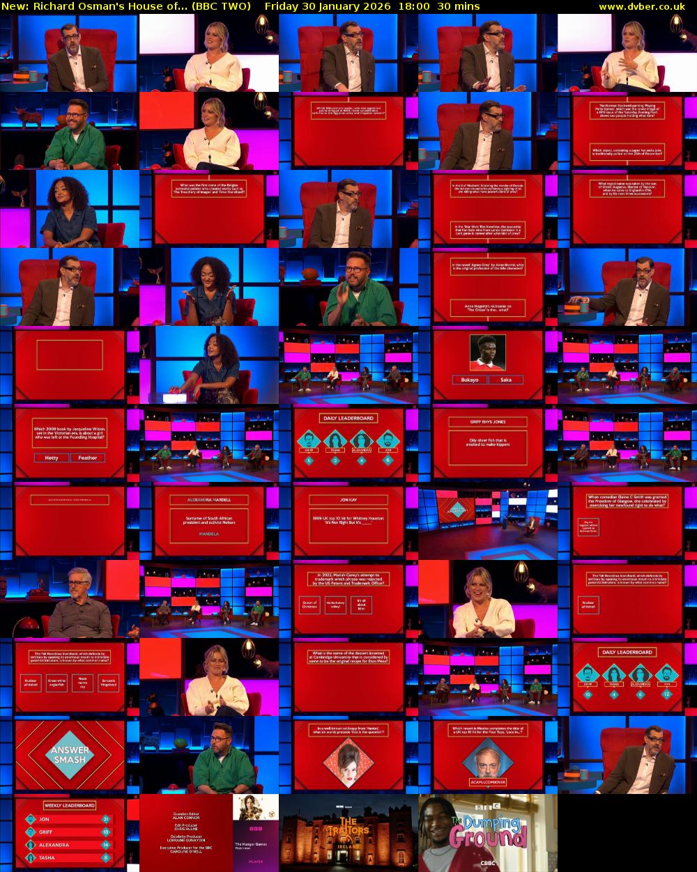 Richard Osman's House of... (BBC TWO) Friday 30 January 2026 18:00 - 18:30