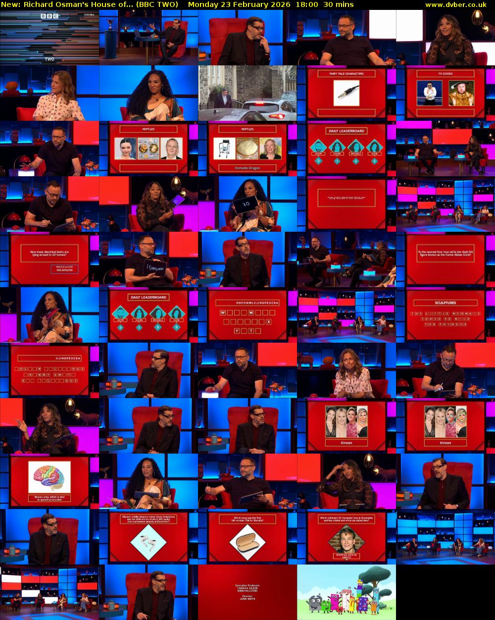 Richard Osman's House of... (BBC TWO) Monday 23 February 2026 18:00 - 18:30