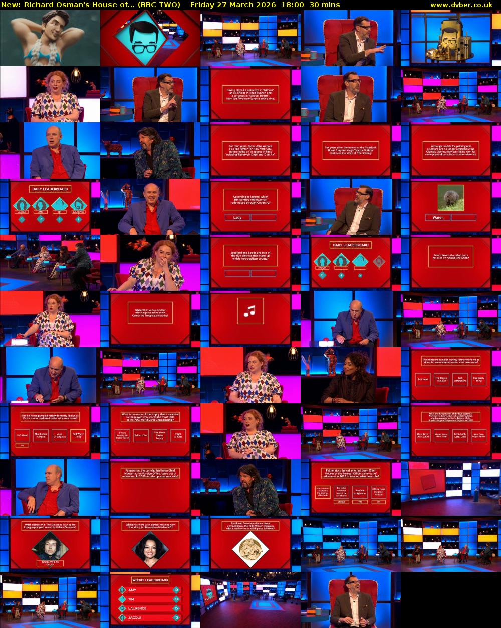 Richard Osman's House of... (BBC TWO) Friday 27 March 2026 18:00 - 18:30