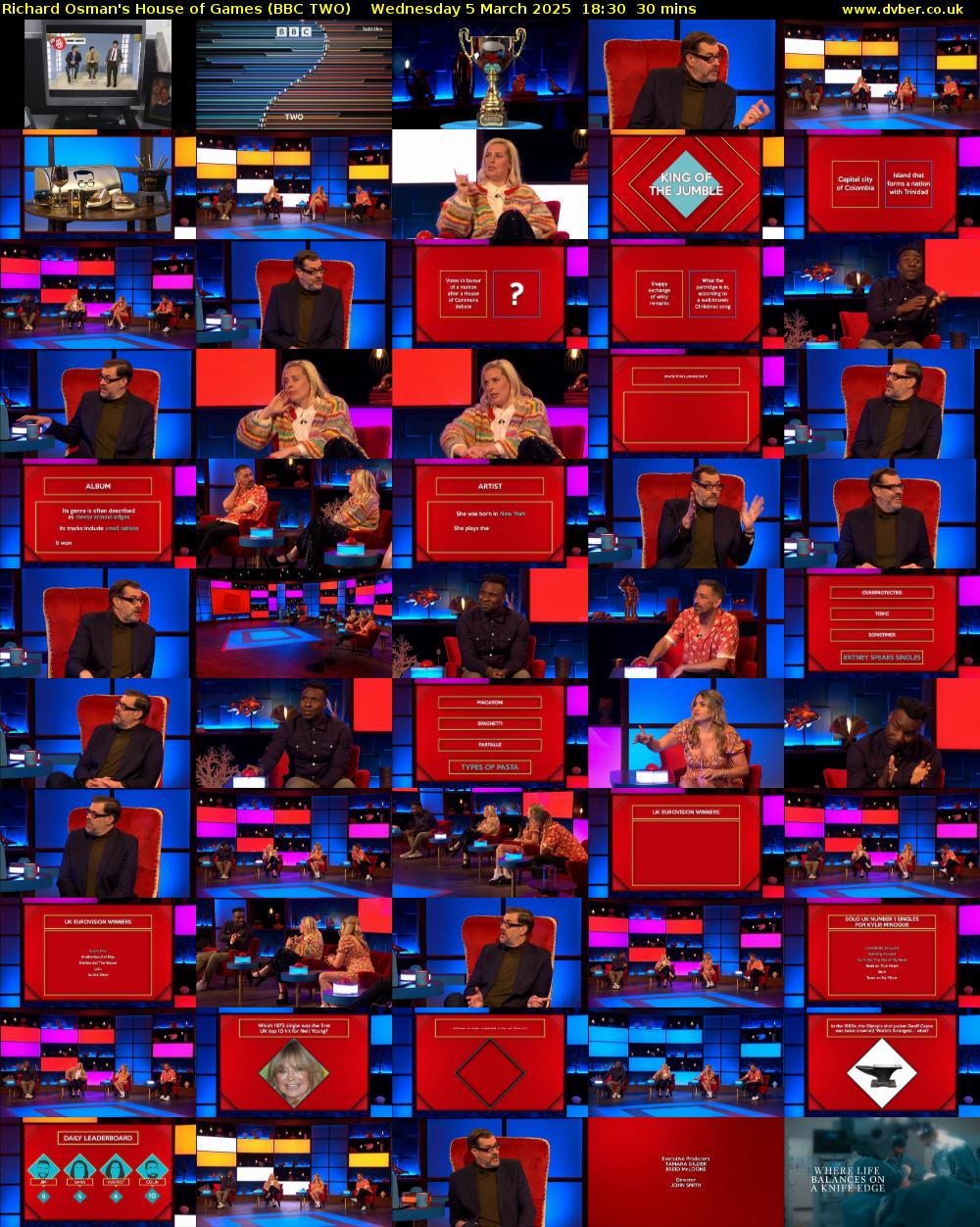 Richard Osman's House of Games (BBC TWO) Wednesday 5 March 2025 18:30 - 19:00