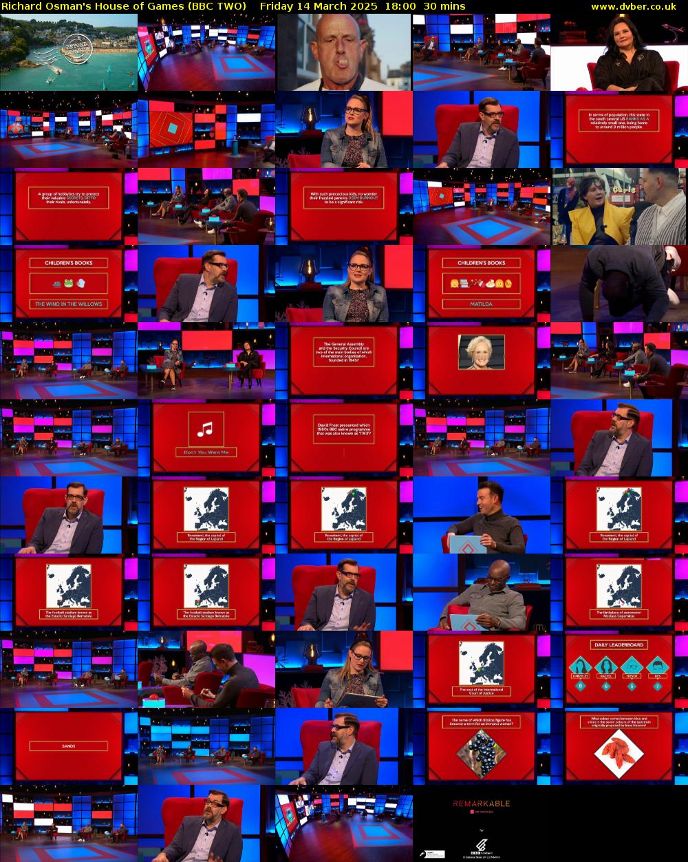 Richard Osman's House of Games (BBC TWO) Friday 14 March 2025 18:00 - 18:30