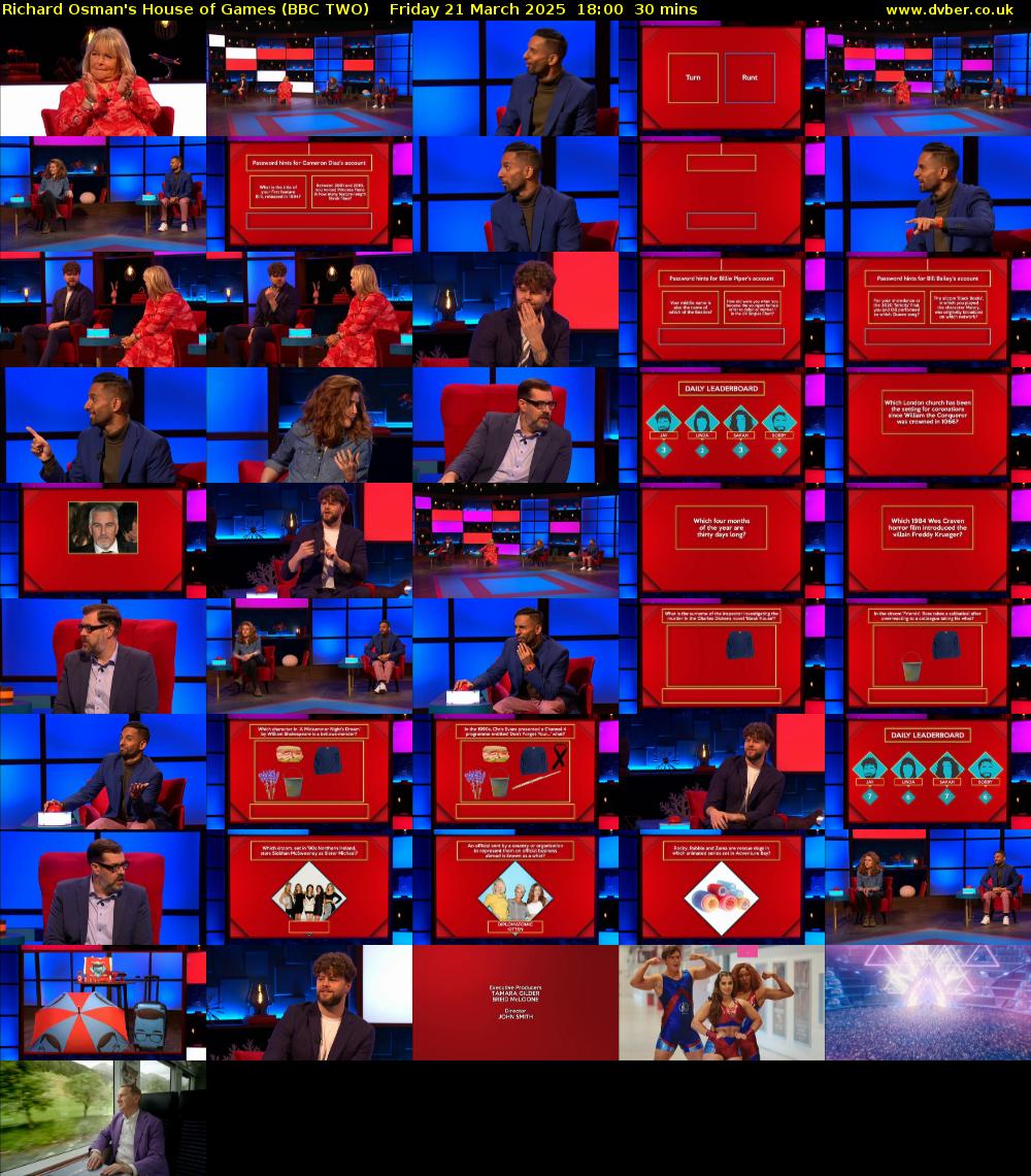 Richard Osman's House of Games (BBC TWO) Friday 21 March 2025 18:00 - 18:30