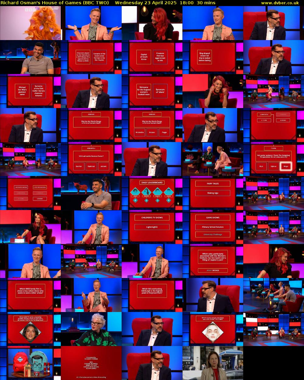Richard Osman's House of Games (BBC TWO) Wednesday 23 April 2025 18:00 - 18:30