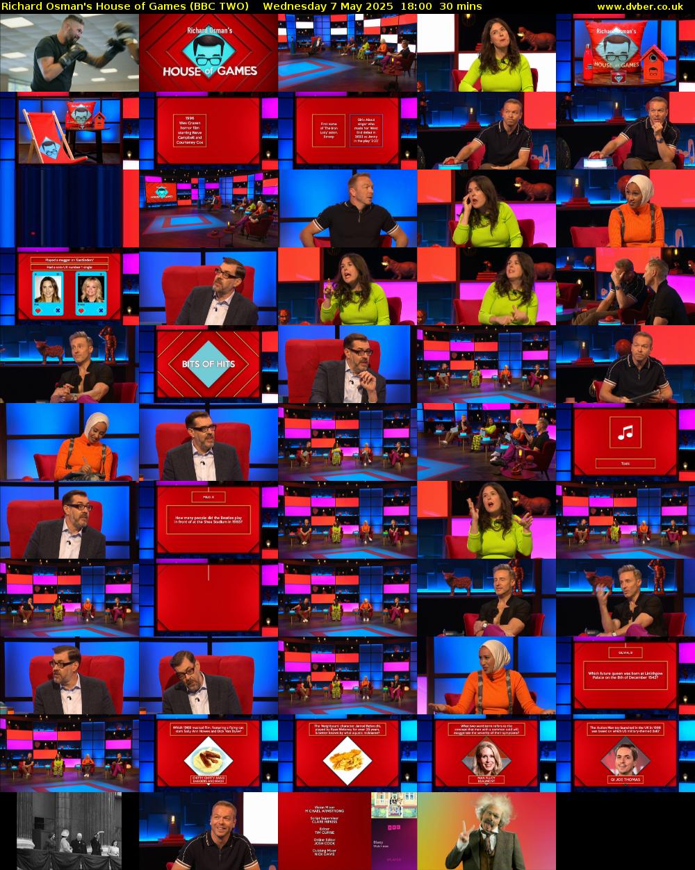 Richard Osman's House of Games (BBC TWO) Wednesday 7 May 2025 18:00 - 18:30
