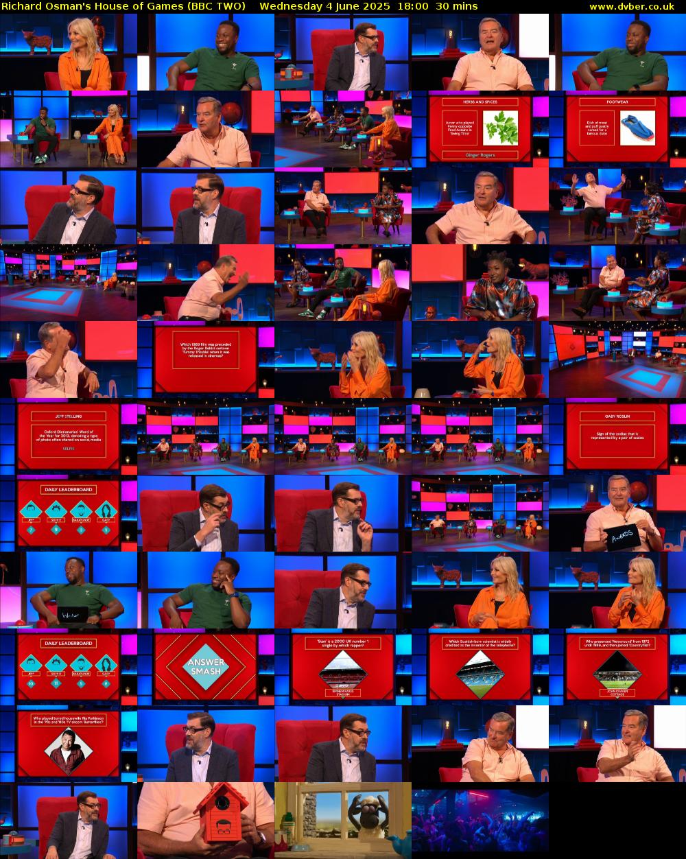 Richard Osman's House of Games (BBC TWO) Wednesday 4 June 2025 18:00 - 18:30
