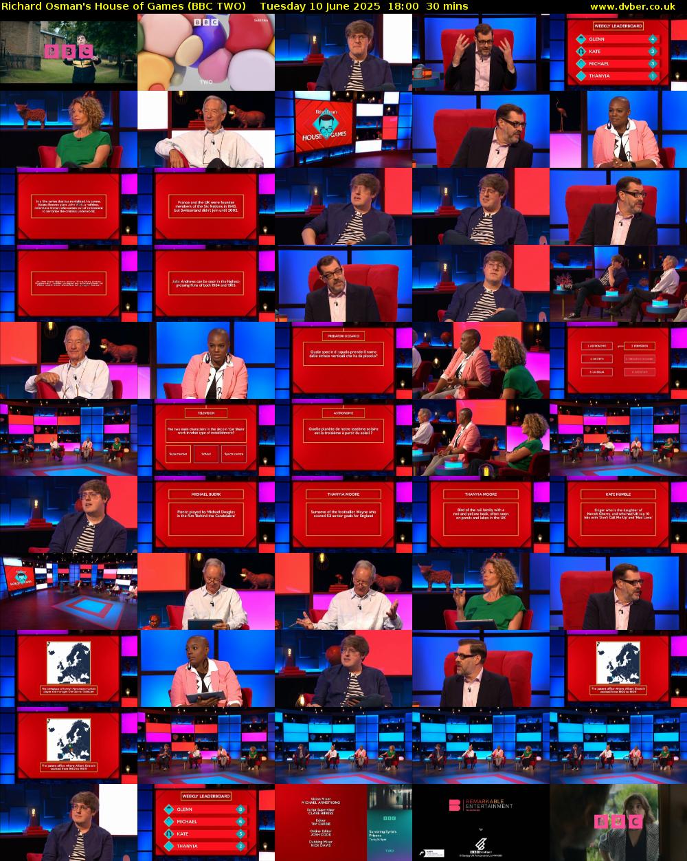 Richard Osman's House of Games (BBC TWO) Tuesday 10 June 2025 18:00 - 18:30