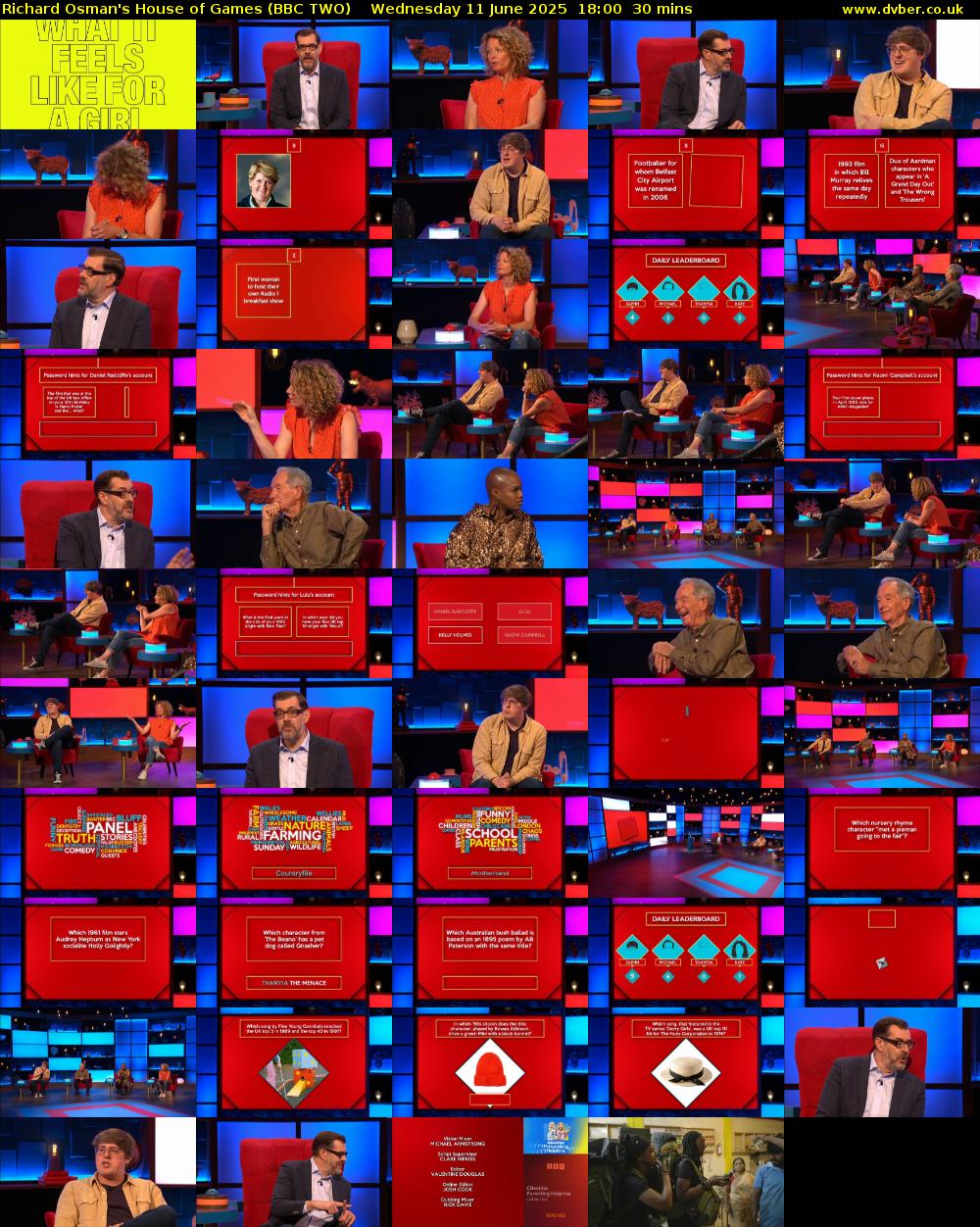 Richard Osman's House of Games (BBC TWO) Wednesday 11 June 2025 18:00 - 18:30