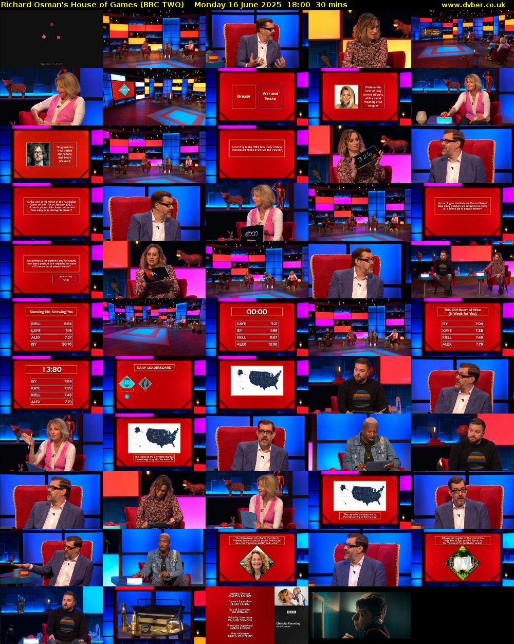 Richard Osman's House of Games (BBC TWO) Monday 16 June 2025 18:00 - 18:30