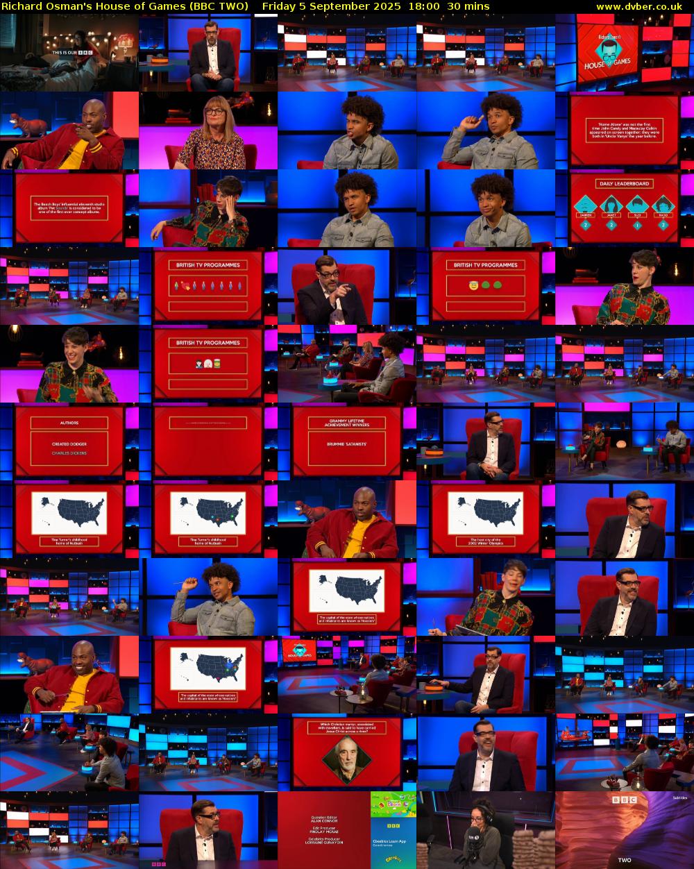 Richard Osman's House of Games (BBC TWO) Friday 5 September 2025 18:00 - 18:30