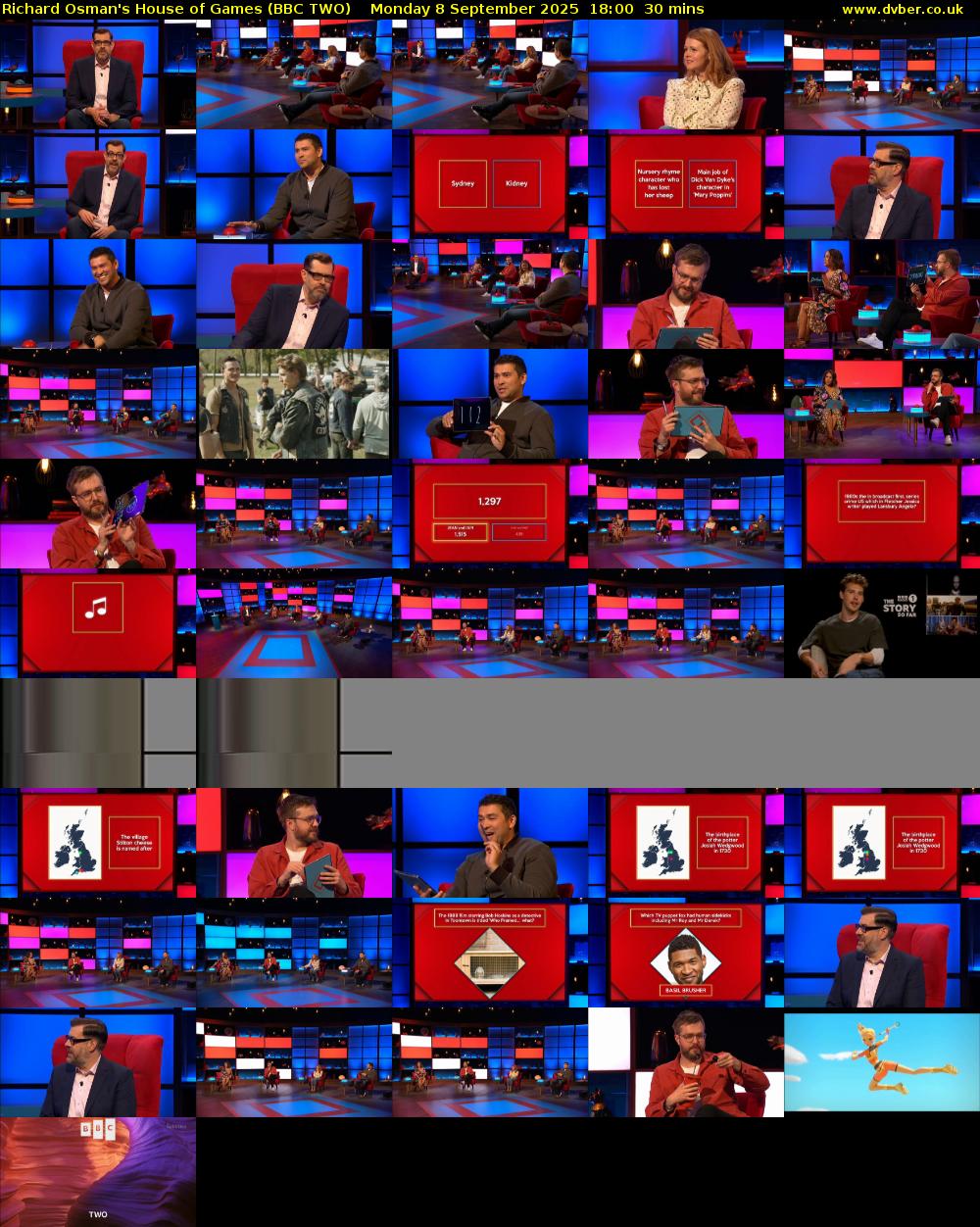 Richard Osman's House of Games (BBC TWO) Monday 8 September 2025 18:00 - 18:30