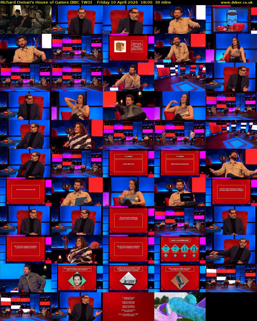 Richard Osman's House of Games (BBC TWO) Friday 10 April 2026 18:00 - 18:30
