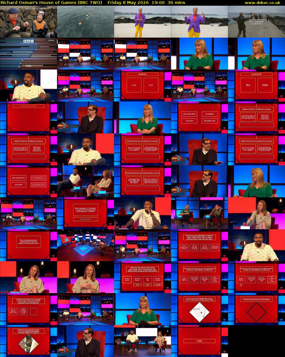 Richard Osman's House of Games (BBC TWO) Friday 8 May 2026 19:00 - 19:30