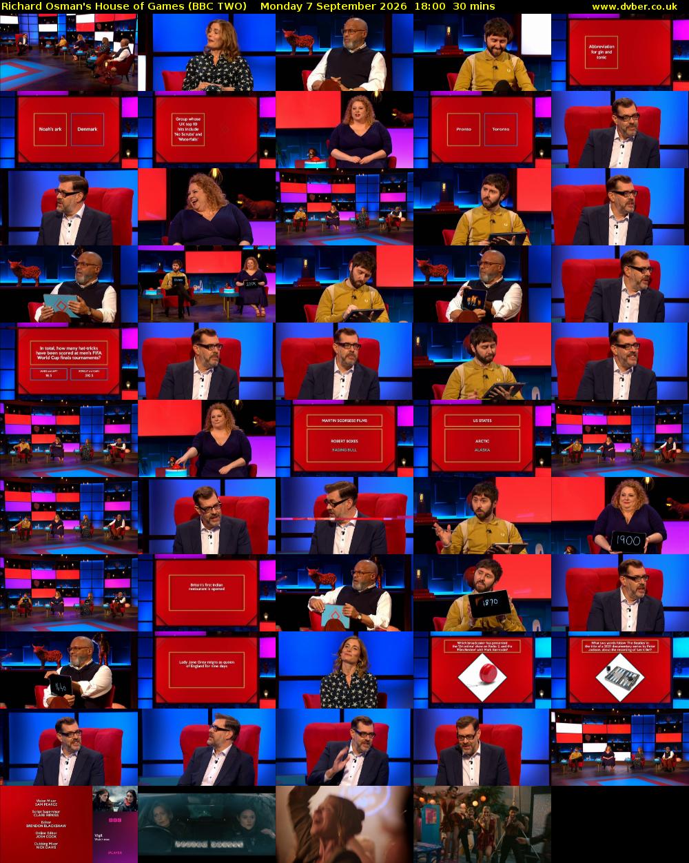 Richard Osman's House of Games (BBC TWO) Monday 7 September 2026 18:00 - 18:30