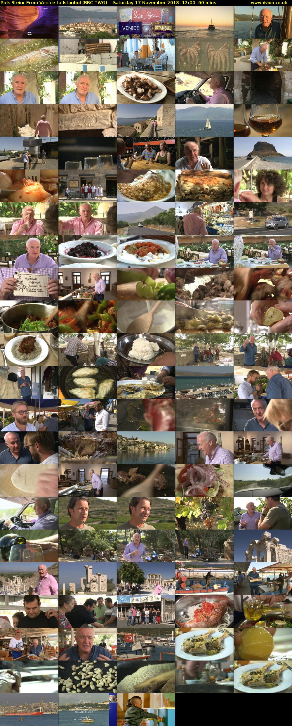 Rick Stein: From Venice to Istanbul (BBC TWO) Saturday 17 November 2018 12:00 - 13:00