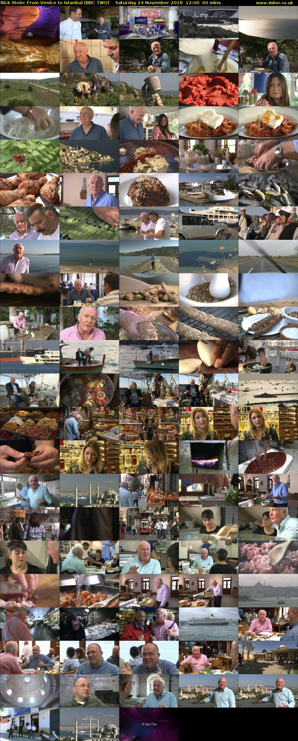 Rick Stein: From Venice to Istanbul (BBC TWO) Saturday 24 November 2018 12:00 - 13:00