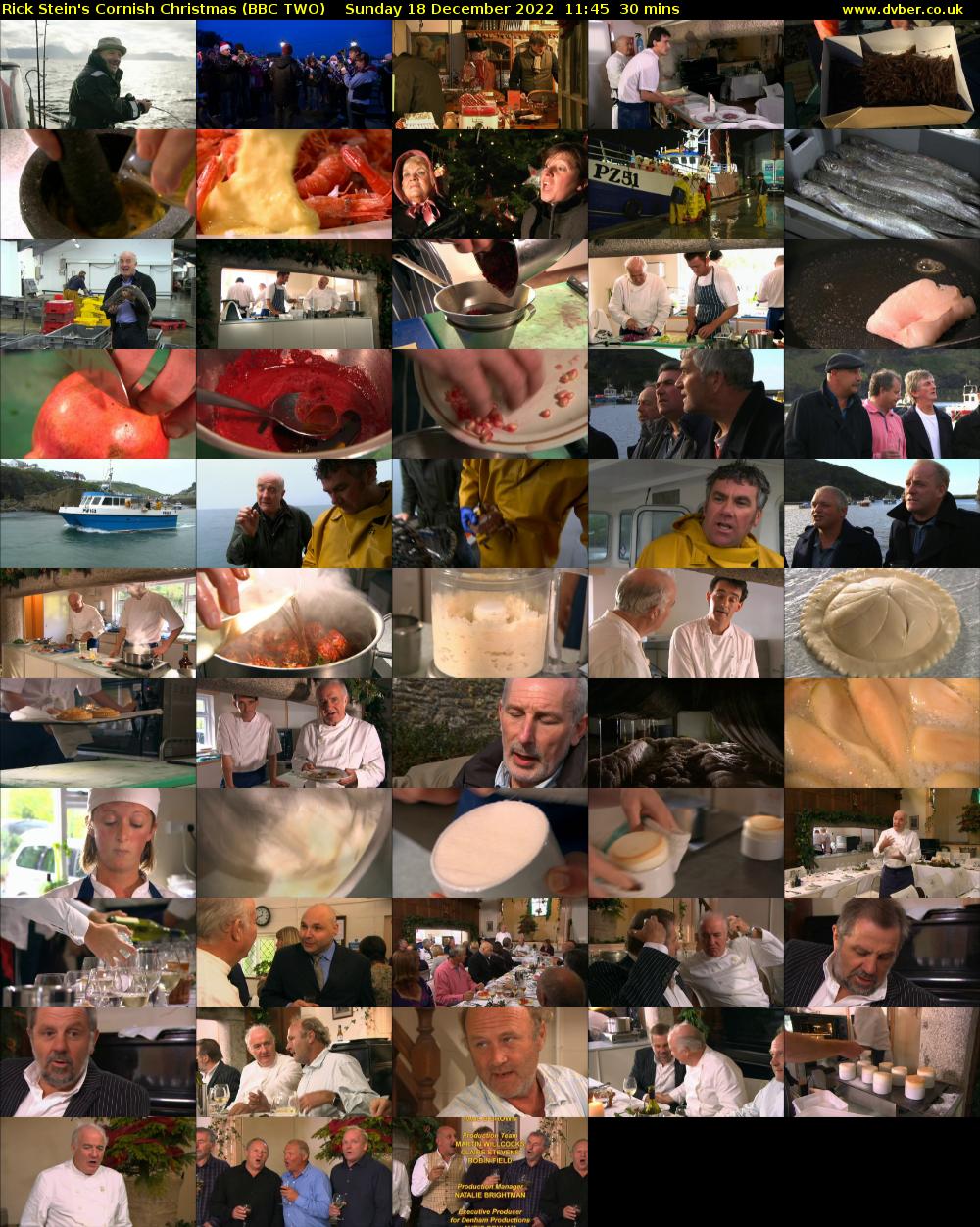 Rick Stein's Cornish Christmas (BBC TWO) Sunday 18 December 2022 11:45 - 12:15