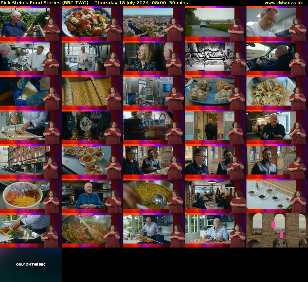 Rick Stein's Food Stories (BBC TWO) Thursday 18 July 2024 08:00 - 08:30