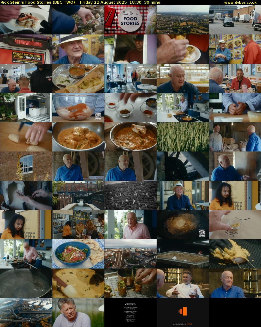 Rick Stein's Food Stories (BBC TWO) Friday 22 August 2025 18:30 - 19:00