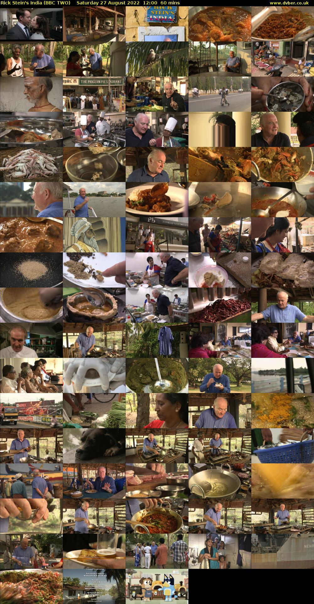 Rick Stein's India (BBC TWO) Saturday 27 August 2022 12:00 - 13:00