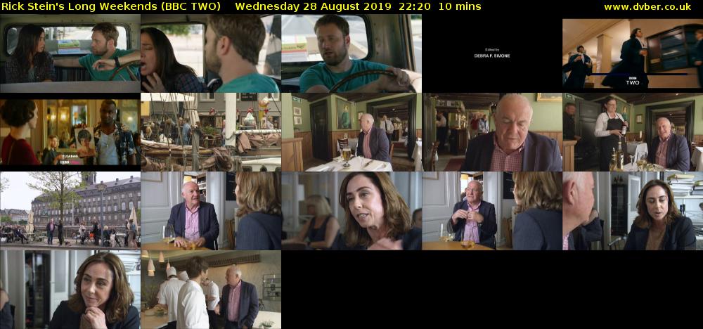Rick Stein's Long Weekends (BBC TWO) Wednesday 28 August 2019 22:20 - 22:30
