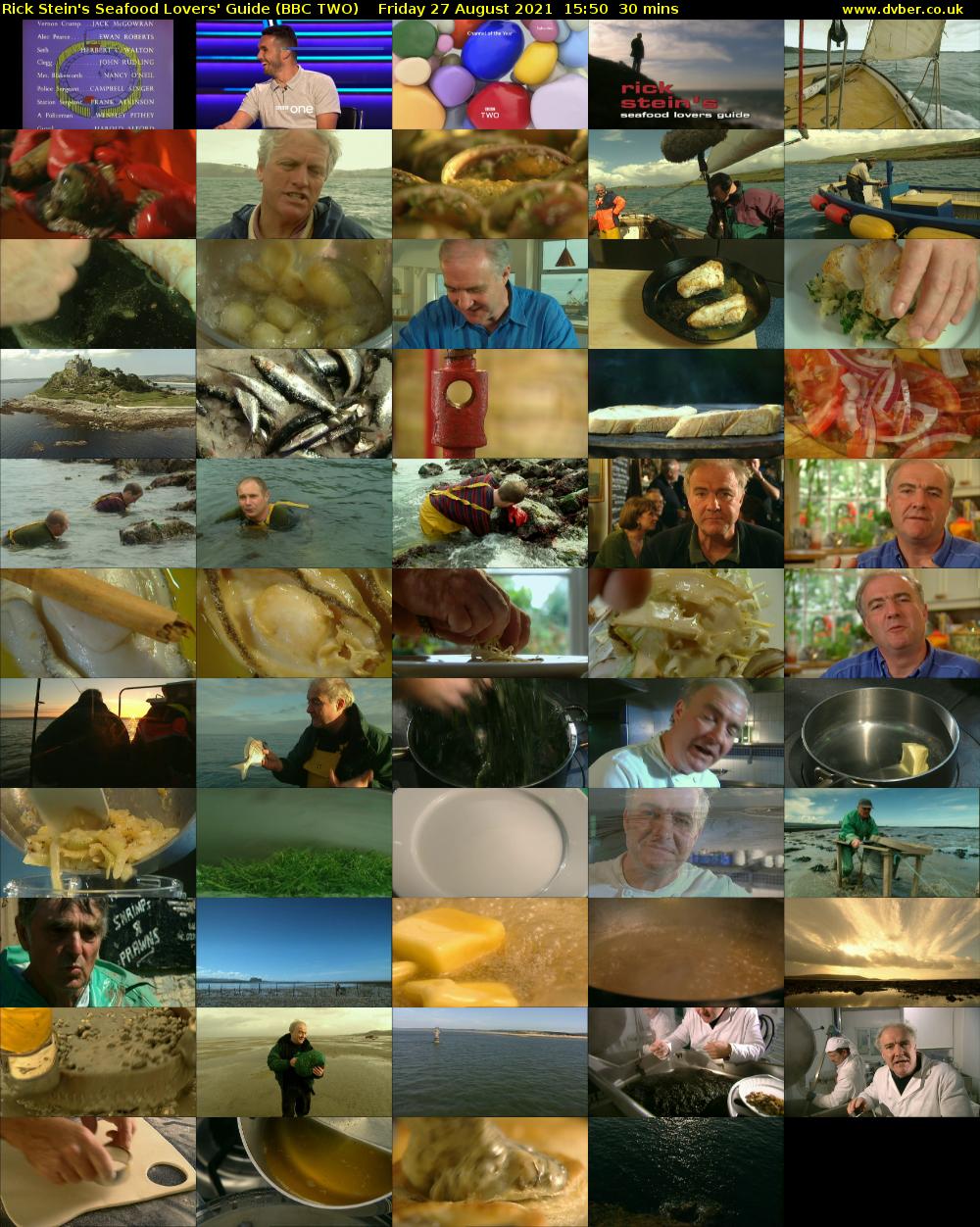 Rick Stein's Seafood Lovers' Guide (BBC TWO) Friday 27 August 2021 15:50 - 16:20