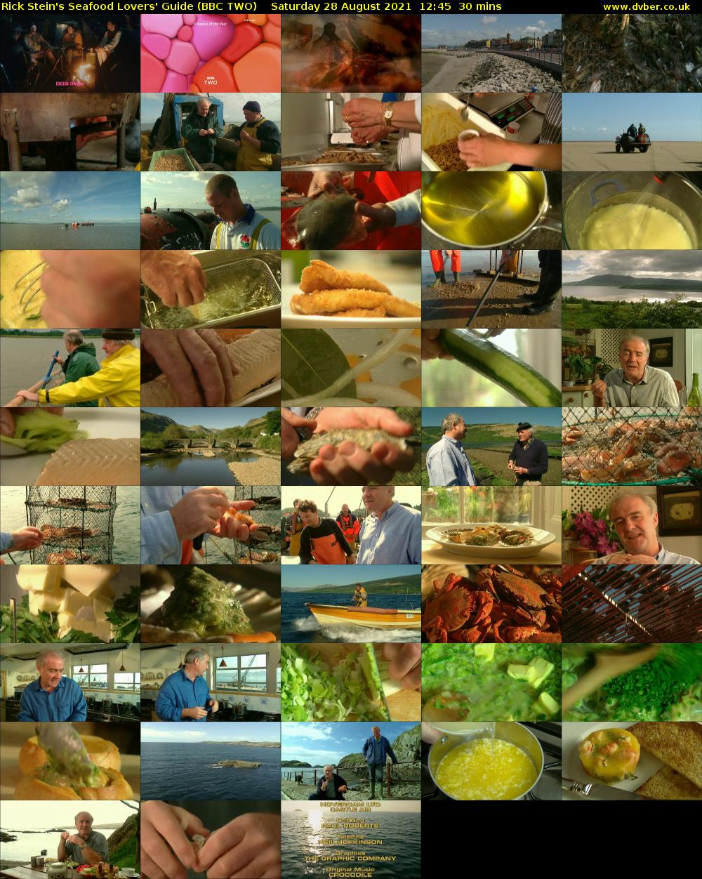 Rick Stein's Seafood Lovers' Guide (BBC TWO) Saturday 28 August 2021 12:45 - 13:15