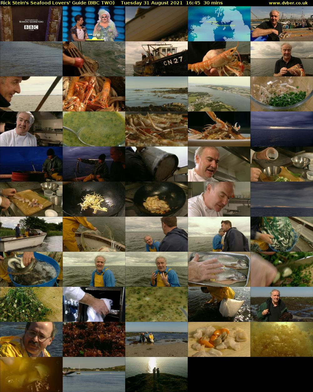 Rick Stein's Seafood Lovers' Guide (BBC TWO) Tuesday 31 August 2021 16:45 - 17:15