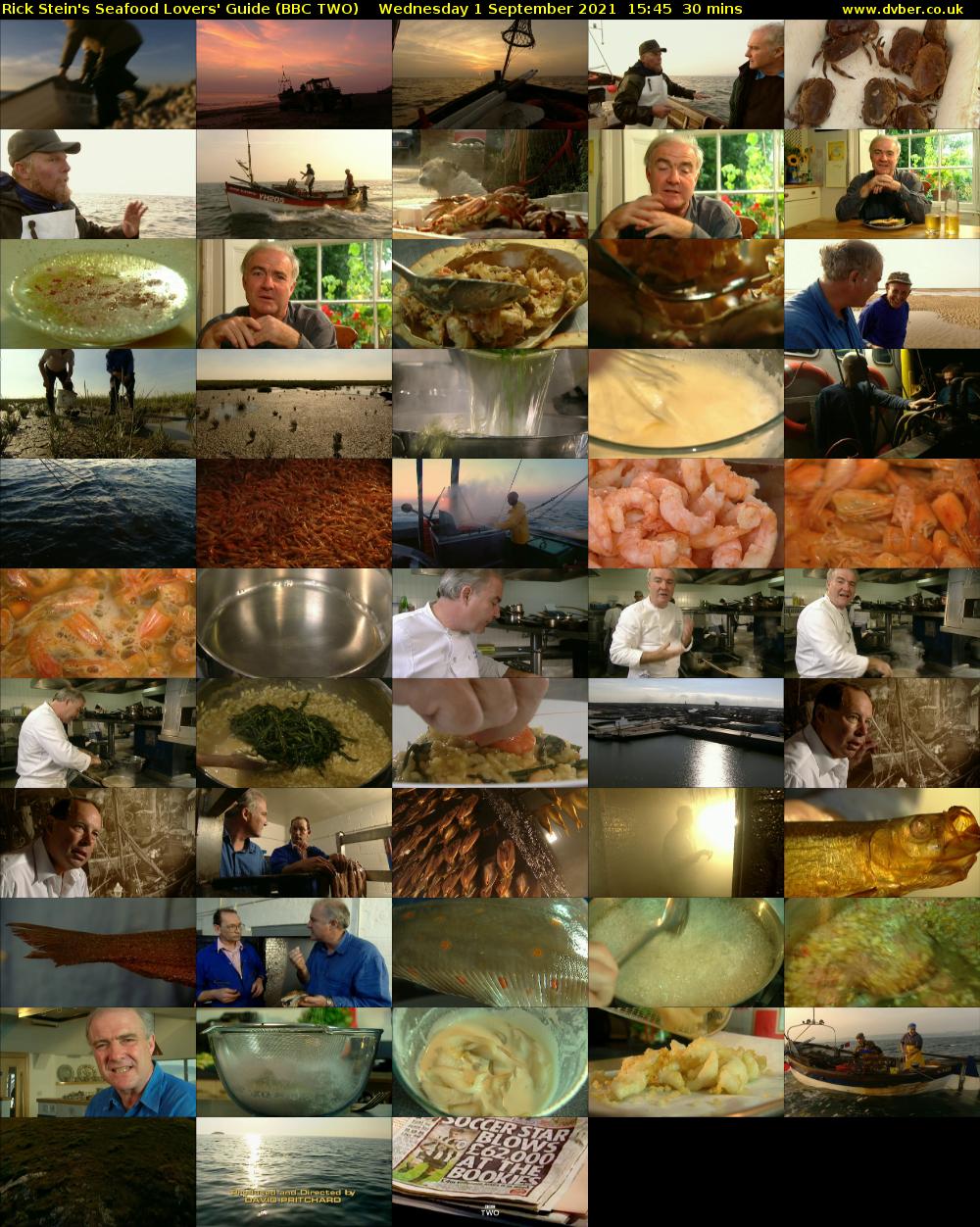 Rick Stein's Seafood Lovers' Guide (BBC TWO) Wednesday 1 September 2021 15:45 - 16:15