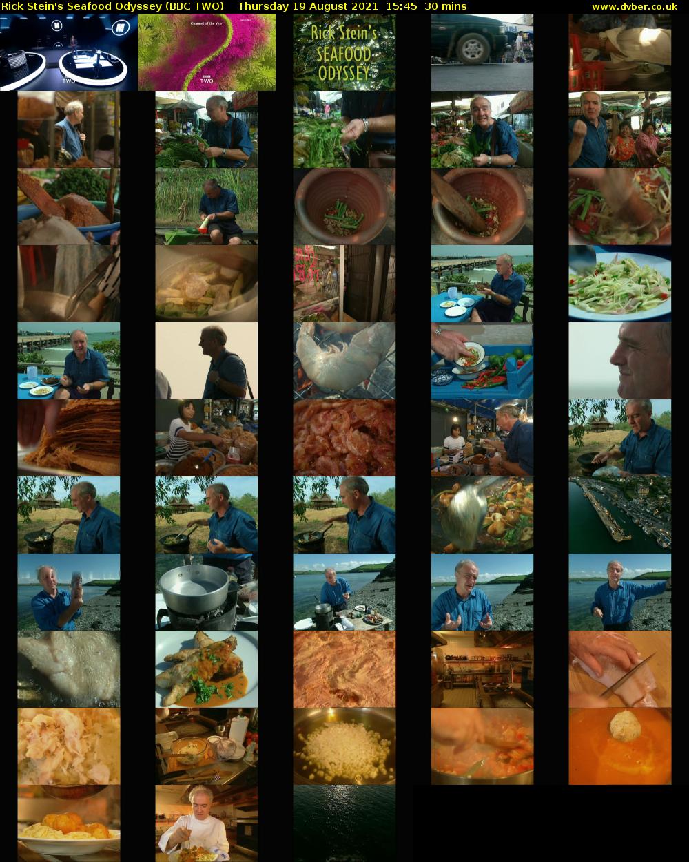 Rick Stein's Seafood Odyssey (BBC TWO) Thursday 19 August 2021 15:45 - 16:15