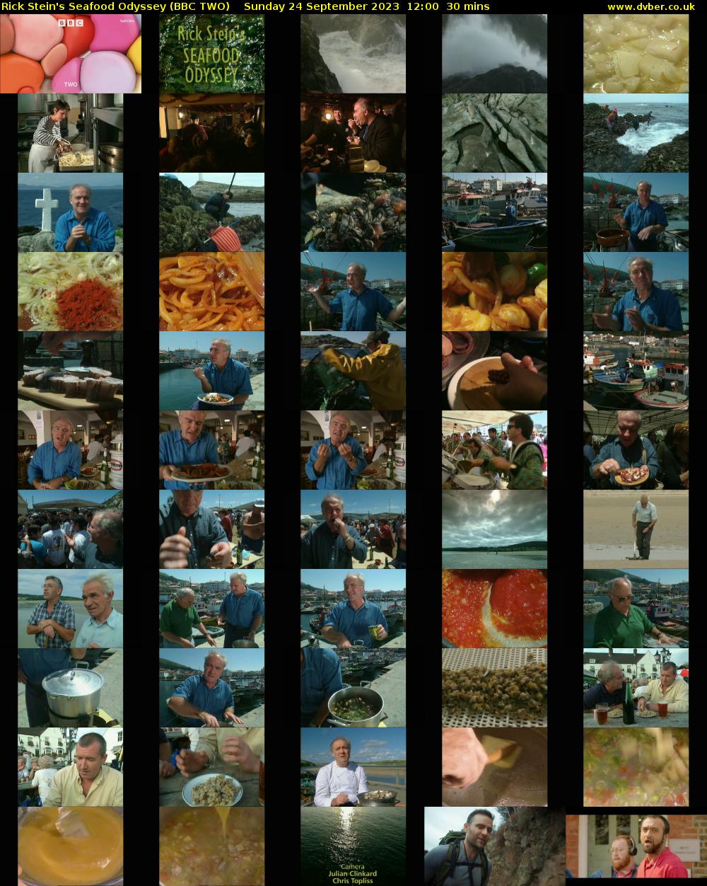 Rick Stein's Seafood Odyssey (BBC TWO) Sunday 24 September 2023 12:00 - 12:30