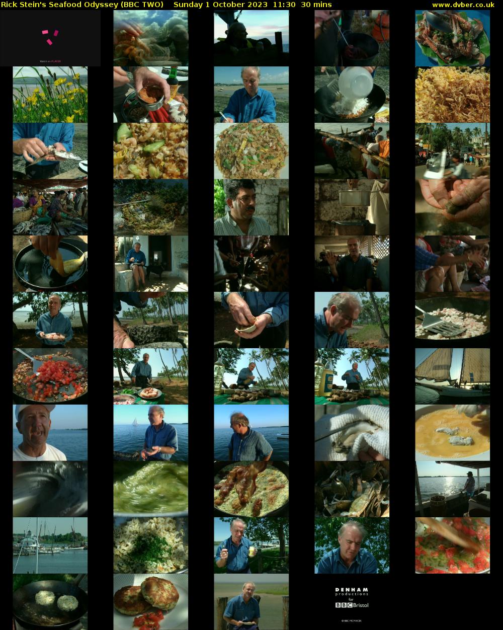 Rick Stein's Seafood Odyssey (BBC TWO) Sunday 1 October 2023 11:30 - 12:00