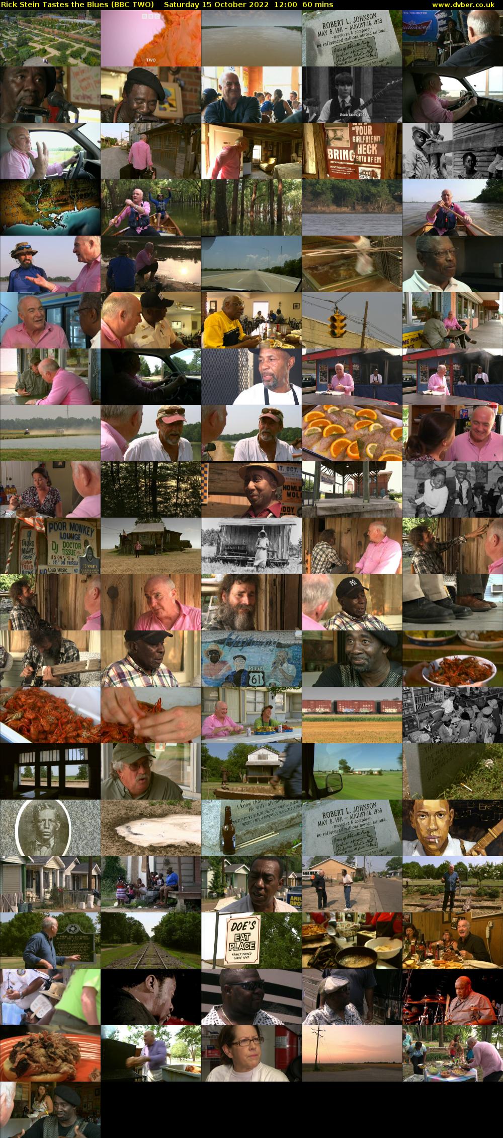 Rick Stein Tastes the Blues (BBC TWO) Saturday 15 October 2022 12:00 - 13:00