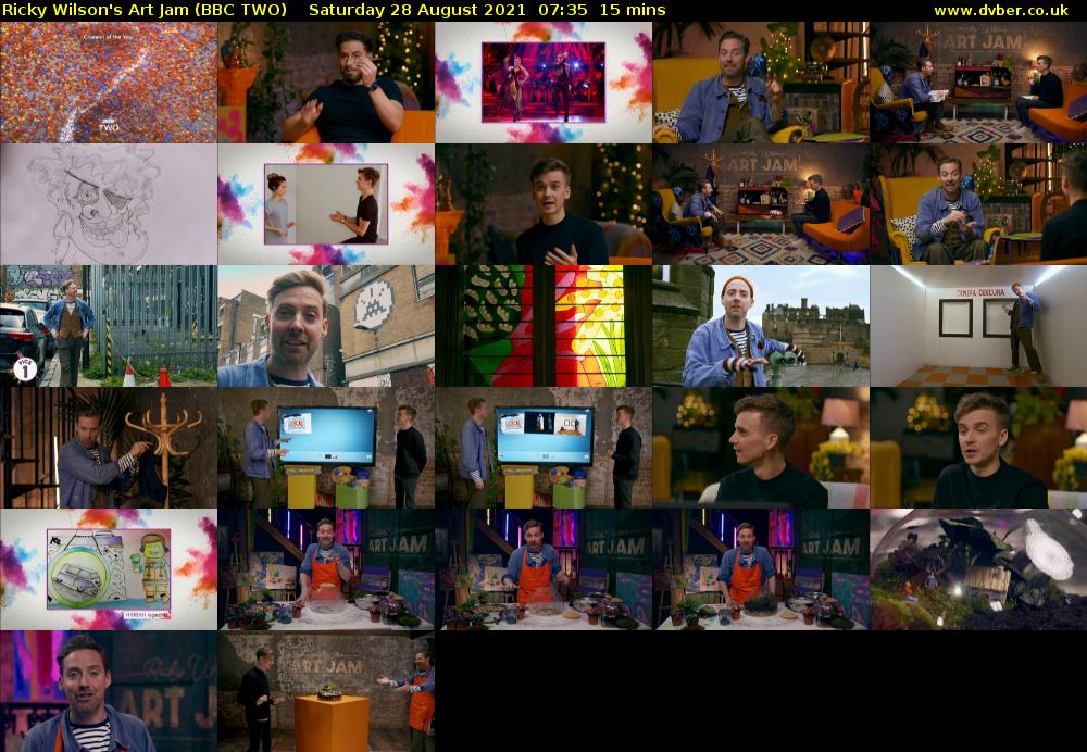 Ricky Wilson's Art Jam (BBC TWO) Saturday 28 August 2021 07:35 - 07:50