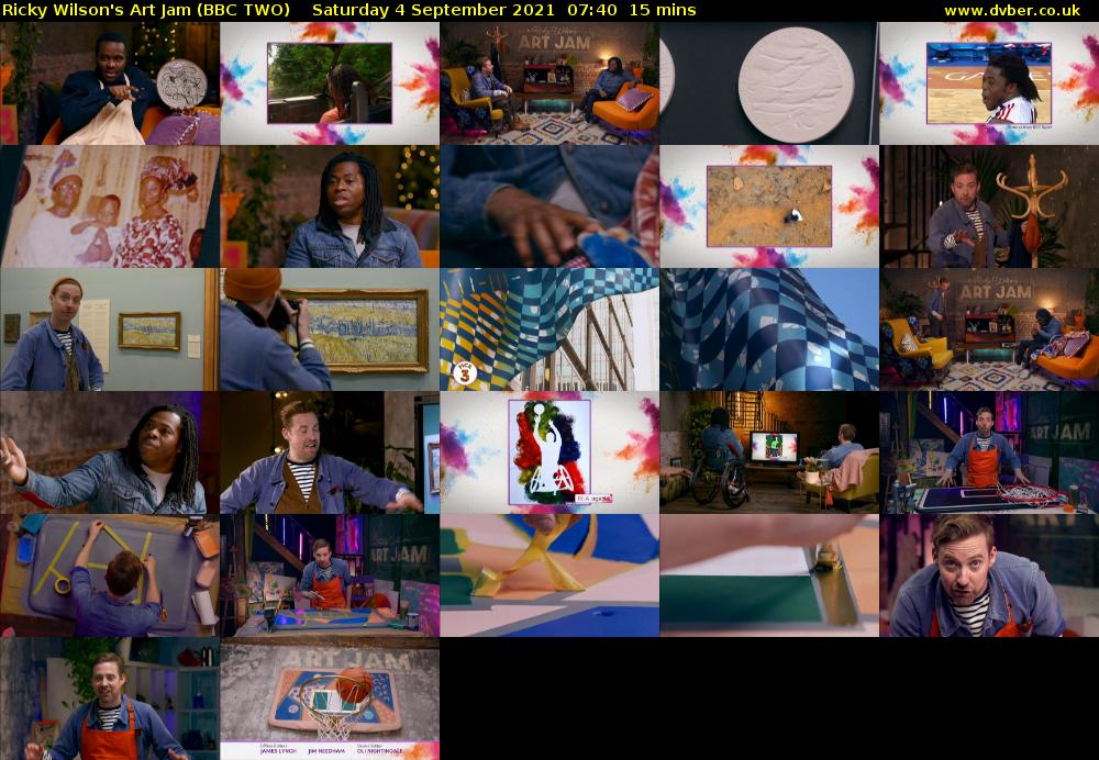 Ricky Wilson's Art Jam (BBC TWO) Saturday 4 September 2021 07:40 - 07:55