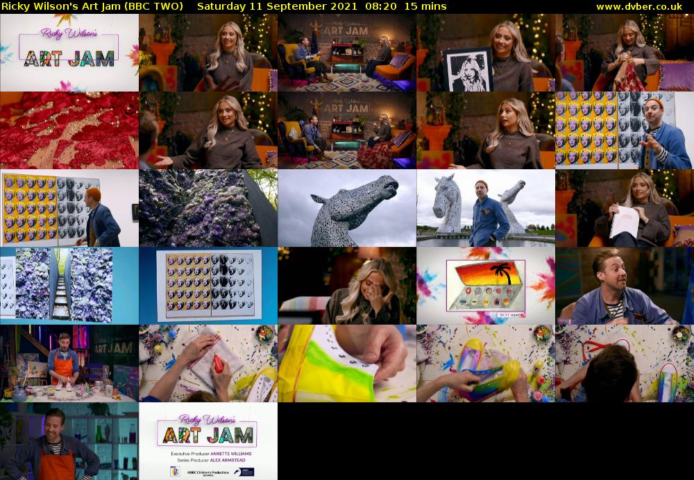 Ricky Wilson's Art Jam (BBC TWO) Saturday 11 September 2021 08:20 - 08:35