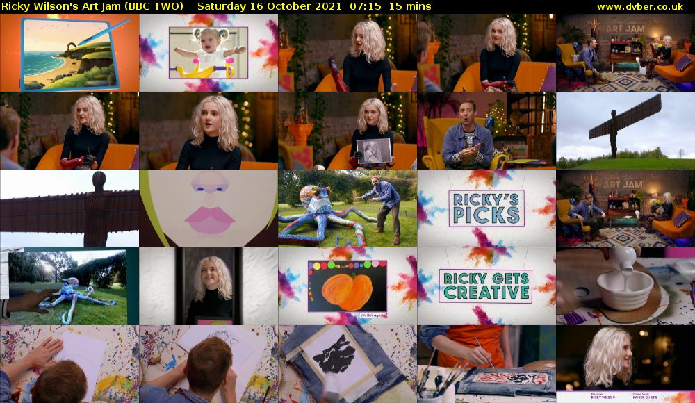 Ricky Wilson's Art Jam (BBC TWO) Saturday 16 October 2021 07:15 - 07:30