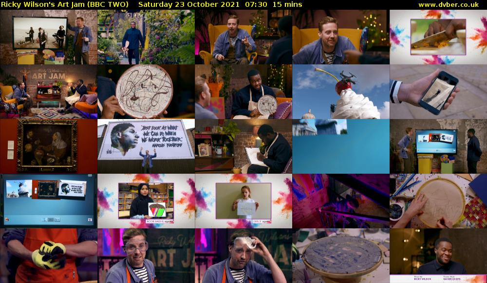 Ricky Wilson's Art Jam (BBC TWO) Saturday 23 October 2021 07:30 - 07:45