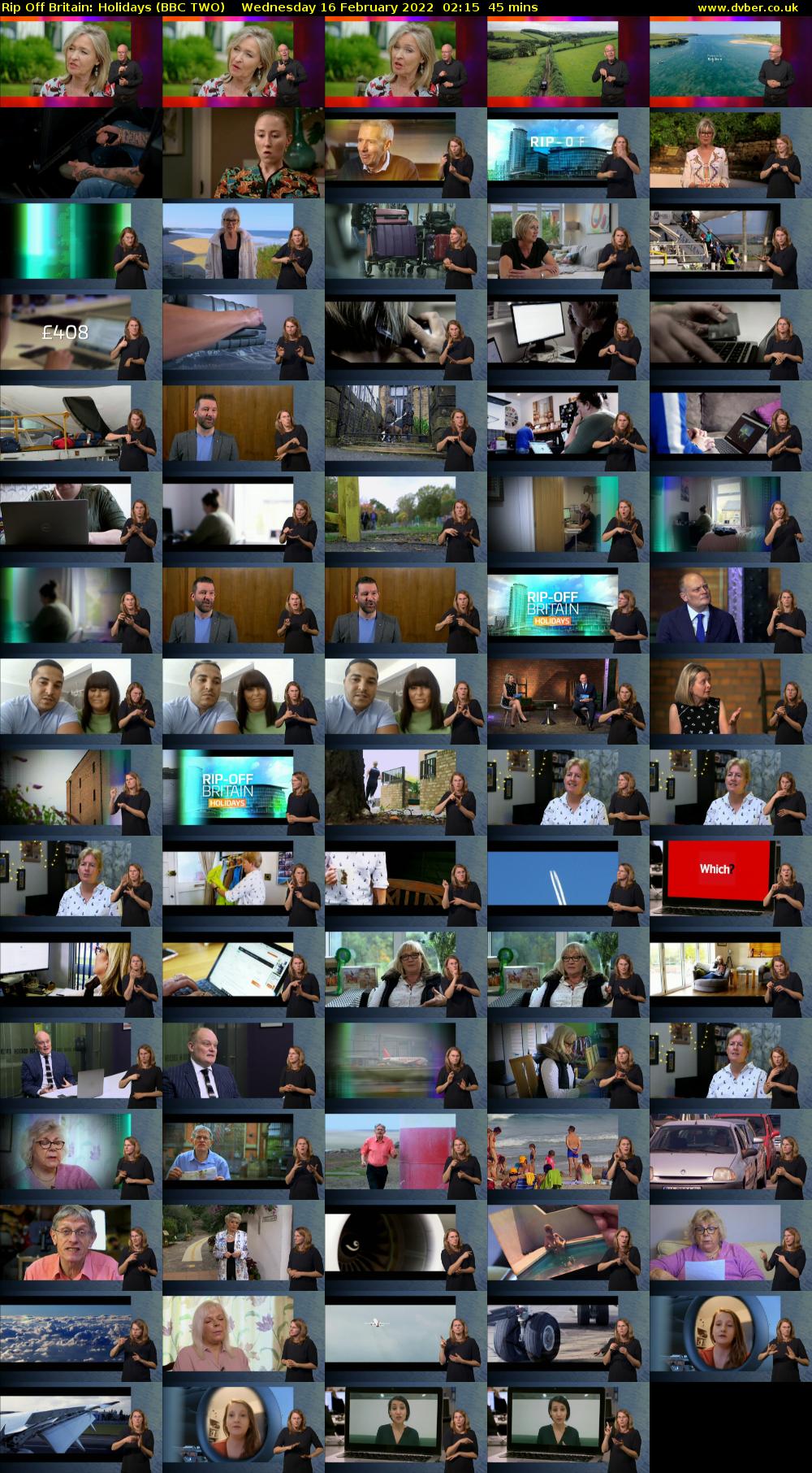 Rip Off Britain: Holidays (BBC TWO) Wednesday 16 February 2022 02:15 - 03:00