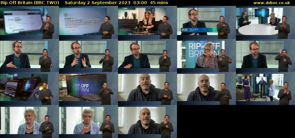 Rip Off Britain (BBC TWO) Saturday 2 September 2023 03:00 - 03:45