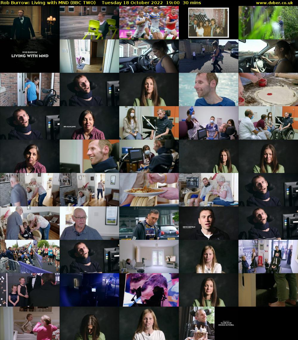 Rob Burrow: Living with MND (BBC TWO) Tuesday 18 October 2022 19:00 - 19:30