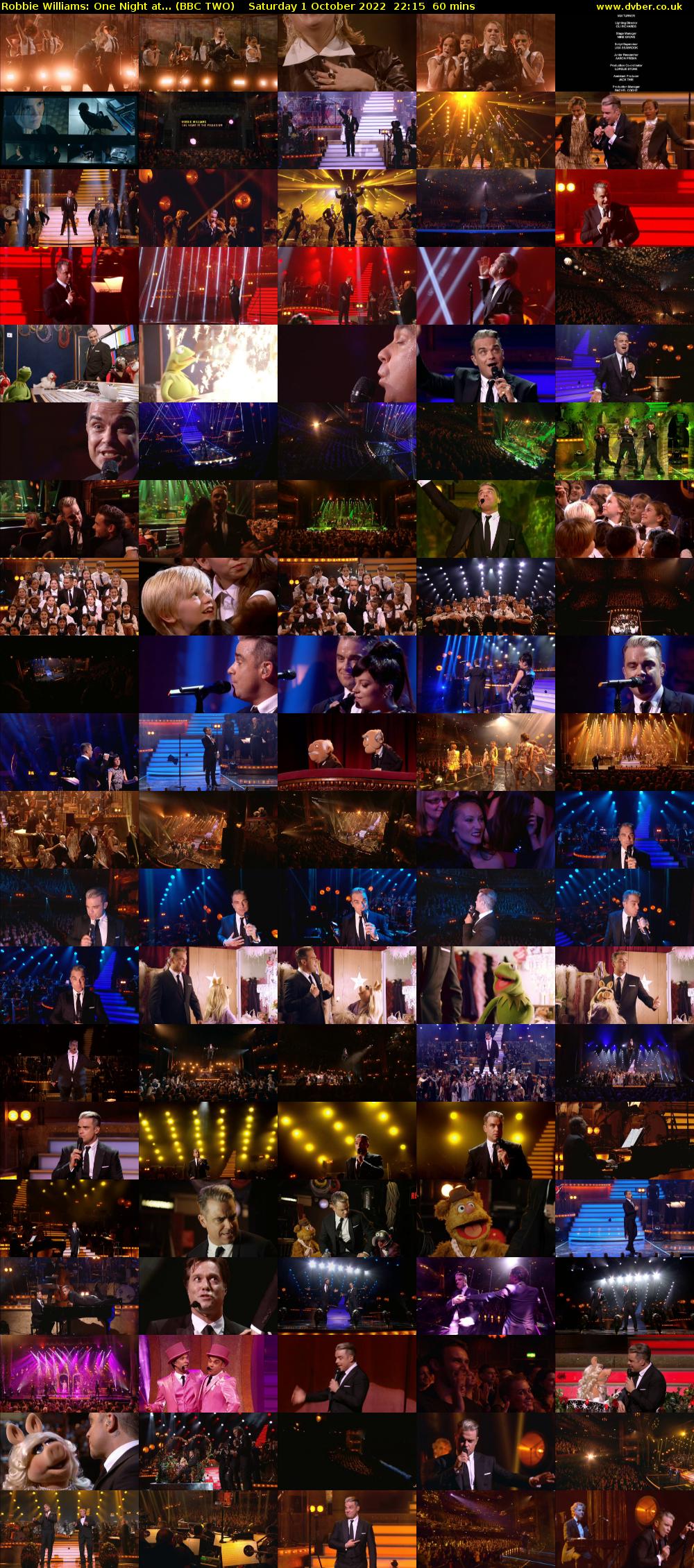 Robbie Williams: One Night at... (BBC TWO) Saturday 1 October 2022 22:15 - 23:15
