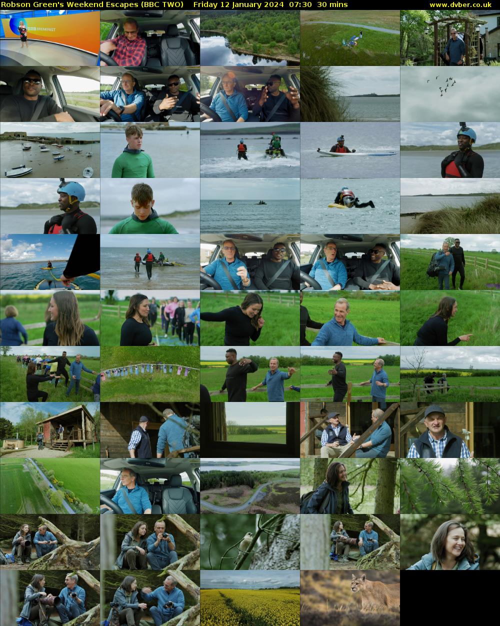 Robson Green's Weekend Escapes (BBC TWO) Friday 12 January 2024 07:30 - 08:00