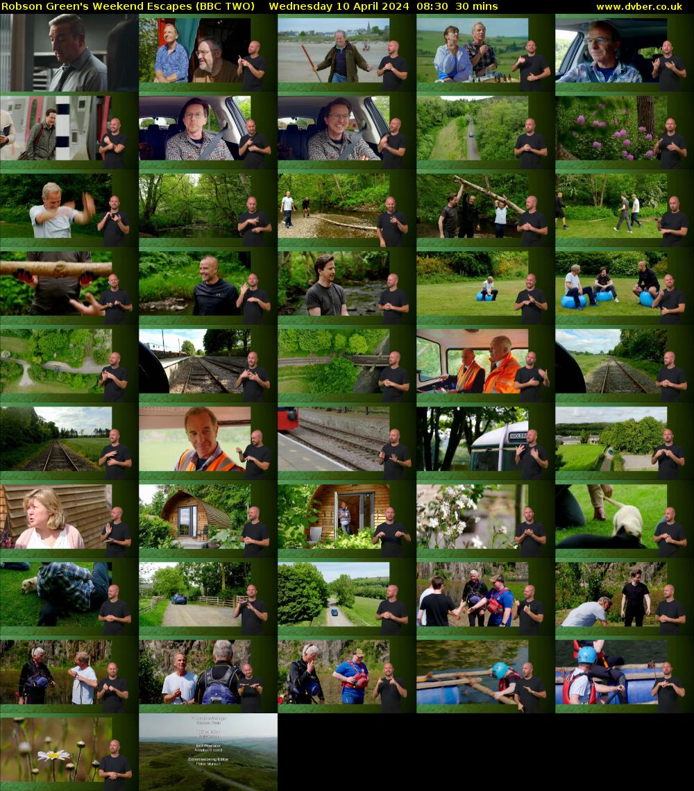 Robson Green's Weekend Escapes (BBC TWO) Wednesday 10 April 2024 08:30 - 09:00