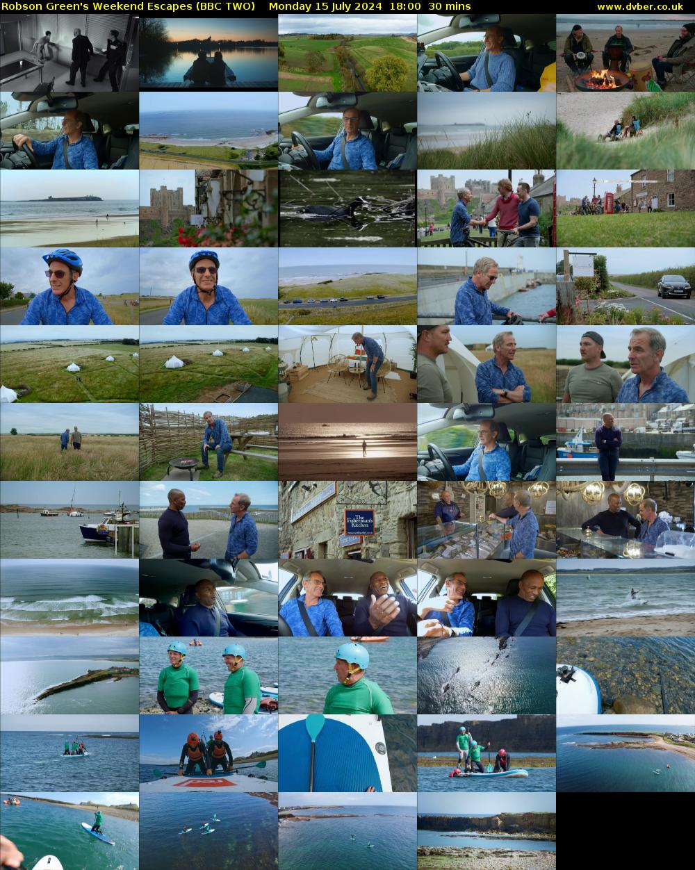 Robson Green's Weekend Escapes (BBC TWO) Monday 15 July 2024 18:00 - 18:30